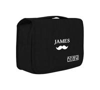 Personnalisé Trousse de Toilette Voyage pour Homme et Femmes Trousse de Toilette de Voyage avec Logo et Nom pour Le Voyage d'affaires, Les Vacances et la Nuit (Noir)