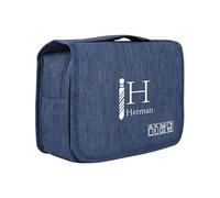 Personnalisé Trousse de Toilette Voyage pour Homme et Femmes Trousse de Toilette de Voyage avec Logo et Nom pour Le Voyage d'affaires, Les Vacances et la Nuit (Bleu-Vert)