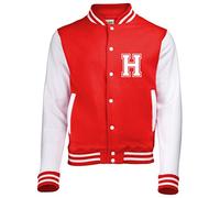 PERSONNALISE Veste DE Baseball avec Votre Initial et prenom Taille L en Rouge & Blanc