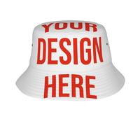 Personnalisé Votre Propre Design Casquettes De Pêche D'Eté DIY Photo Ou Logo Image Chapeau Bucket Idée Cadeau D'Anniversaire CUSTOM,One Size