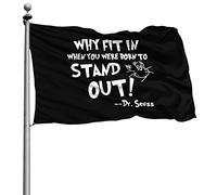 Personnalisée Bruant Double Couture Drapeaux De Pirate Pourquoi S'Intégrer Quand On Est Né Pour Se Démarquer 90X150Cm Drapeau De Jardin Pour Intérieur Anniversaire Célébration