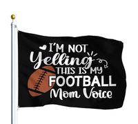 Personnalisée Drapeau De Vacances Je Ne Crie Pas, C'Est Ma Voix De Maman Footballeuse Drapeaux Résistants Aux Intempéries Bannière Extérieure Pour Célébration Bar Intérieur 90X150Cm