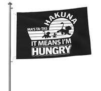 Personnalisée Drapeau Les Seins De Maman Hakuna Ça Veut Dire Que J'Ai Faim Drapeaux Personnalisé Bannière Extérieure Pour Fête Célébration Balcon 90X150Cm
