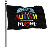 Personnalisée Drapeaux Résistant À La Décoloration Bruant Fière Maman Autiste 90X150Cm Drapeaux De Pirate Pour Bar Événements Balcon