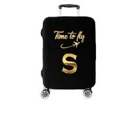 Personnalisée Housse pour valise de voyage 18-22 pouces, DELUXE, housse de protection pour valise de cabine, élastique, lavable, protège-valise, anti-rayures, petite taille S, A-Z Time to Fly [083]