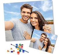 Personnalisée Peinture par Numéros pour Adultes et Enfants Kits，DIY Peinture à l'huile Photo de Professionnelle pour Animaux et Portraits, Faites Votre Propre Photo,40 x 50cm (Pas de Cadre)