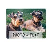 Personnalisée Plaque De Maison Famille, 30×40cm Maison Plaque Photo Personnalisée, Panneaux de Maison en Métal Suspendus, Panneaux de Jardin Personnalisés avec Photo pour Mur de Salon de Cuisine