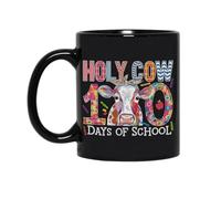 personnalisée Tasses à thé Holy Cow 100 jours d'école 100e jour Enseignant plus intelligent Tasse Amusants Tasses à café pour Fête des Pères Femme 330ml