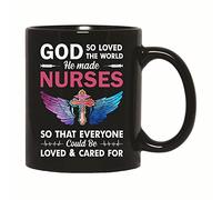 personnalisée tasses en porcelaine Dieu a tant aimé le monde qu'il a créé les infirmières. Tasse Amusants Tasses de Petit déjeuner pour Amies Fête des Pères 330ml