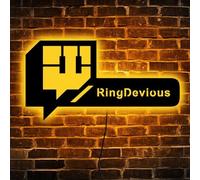 Personnaliser Le Nom D'utilisateur Décor D’art Mural De Signe LED Twitch - Art Mural Qui Brille Dans Le Noir - Cadeau Personnalisé De Lumière De Signe De Néon De Joueur