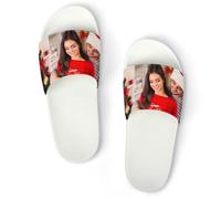 Personnaliser Pantoufles, pantoufles de bain, Chaussons Chaussures de Maison Piscine Plage Intérieur Slides, Ajoutez vos photos et texte, Antidérapant, Plage Piscine Chausson Intérieur Extérieur