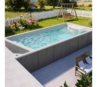 Personnaliser Piscine extérieure Piscine à débordement élégante Famille en fibre de verre Grand conteneur pour Resort, Villa, et utilisation