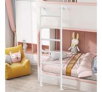Personnalisez ce dont vous avez besoin Échelle murale en fer forgé blanc pour lit superposé - Échelle d'urgence pour lits mezzanine, supporte 150 kg, hauteur réglable de 100 à 300 cm (280 cm)