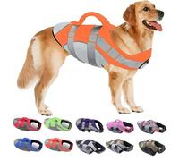 Personnalisez ce dont vous avez besoin - Gilet de sauvetage Ripstop avec poignée de sauvetage et bandes réfléchissantes pour chiens de petite, moyenne et grande taille - Idéal pour la piscine, la
