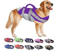 Personnalisez ce dont vous avez besoin - Gilet de sauvetage Ripstop avec poignée de sauvetage et bandes réfléchissantes pour chiens de petite, moyenne et grande taille - Idéal pour la piscine, la