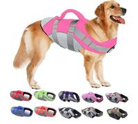 Personnalisez ce dont vous avez besoin - Gilet de sauvetage Ripstop avec poignée de sauvetage et bandes réfléchissantes pour chiens de petite, moyenne et grande taille - Idéal pour la piscine, la