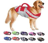 Personnalisez ce dont vous avez besoin - Gilet de sauvetage Ripstop avec poignée de sauvetage et bandes réfléchissantes pour chiens de petite, moyenne et grande taille - Idéal pour la piscine, la
