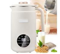 Personnalisez ce dont vous avez besoin Machine à lait de soja de 1,5 L - Machine à briser murale entièrement automatique avec contrôle tactile intelligent, lame en acier à 10 feuilles, minuterie 12