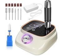 Personnalisez ce dont vous avez besoin : perceuse à ongles électrique professionnelle 45 000 tr/min - Kit de lime à ongles portable à faible bruit pour salon et usage domestique avec 6 forets et