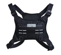 Personnalisez ce dont vous avez besoin - Sac de poitrine réglable - Résistant à l'eau - Gilet réfléchissant pour le cyclisme et l'alpinisme - Sac à bandoulière respirant pour homme et femme, Noir