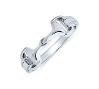 Personnalisez Cowgirl Equestrian Lover Double Horse Snaffle Bit Band Band Western Jewelry For Women Teen .925 Argent Sterling Customizable