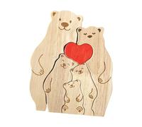 Personnalisez Un Joli Puzzle en Bois d ' Ours pour Un de, B | Puzzles ours en bois pour décoration de maison, pour membre de la famille