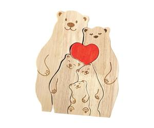Personnalisez Un Joli Puzzle en Bois d ' Ours pour Un de, B | Puzzles ours en bois pour décoration de maison, pour membre de la famille