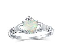 Personnalisez Votre Bague D'Amitié Celtique Bff Bague Claddagh Pour Femmes .925 Argent Sterling Pierres De Naissance Octobre Personnalisable