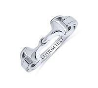 Personnalisez Votre Bague De Cowgirl Équestre Double Mors De Cheval Baguewestern Pour Femmes Ados .925 Argent Sterling Gravure Personnalisée