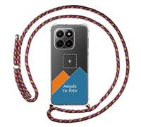 Personnalisez votre coque transparente pour Huawei Honor 400 Smart 5G avec cordon rose/doré dessin personnalisé