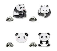 Personnalité Cartoon Panda Étudiant Cartoon Design Alliage Femmes Broche Ornement de Noël Vêtements Accessoires Panda Ours Pin