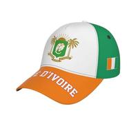 Personnalité Chapeaux De Sport De Course - Casquette De Papa Fantaisie Drapeau du Pays De La Côte D'Ivoire, Chapeau De Tennis De Golf Classique, Casquette Décontractée Réglable pour Hommes E