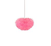 Personnalité Créatif Plume Chaude Lustre en Plumes, Salon Chambre Salle à Manger Lumière Nord, E27 Plumes Rose Bébé Lustre Rose-Rose. 40 cm