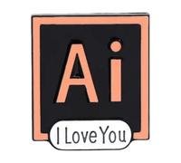 Personnalité Icône Ordinateur Pointeur de Souris Métallique Émail Insigne PS AI Barre d'outils Sablier Clavier Flèche Tendance Appareil, Normale, Métal non précieux