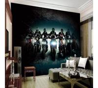 Personnalité Relief Moto Club Boutique 3D Papier Peint Premium Texturé Soie Bureau Salle à Manger Salon Chambre Coucher Canapé TV Mur-300cm×210cm