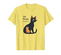 Personne de Chat, tolérant Les Chiens - Amant des Animaux Insolite T-Shirt, Homme, Citron, L