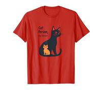 Personne de Chat, tolérant Les Chiens - Amant des Animaux Insolite T-Shirt, Homme, Rouge, L