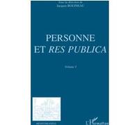 Jacques Bouineau – Personne et Res Publica Volume I – Essai – Broché