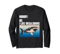 Personne : Moi : J'aime Les mégalodons - Requin Megalodon Manche Longue