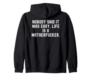Personne n'a Dit Que c'était Facile, la Vie est Un salaud Bold Sweat à Capuche