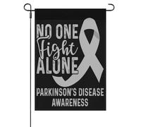 Personne Ne Lutte Seul : Sensibilisation À La Maladie De Parkinson Bannière Suspendre Drapeau De Jardin Avec Œillets Drapeau De Cour Pour Dortoirs Chambres Fêtes 30X45cm
