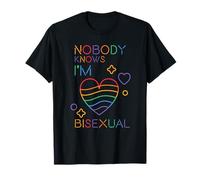 Personne ne Sait Que Je suis bisexuelle LGBT Rainbow Pride Colors T-Shirt