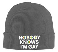 Personne ne Sait Que Je suis Gay Chapeau tricoté d’Hiver Chaud Doux Bonnet pour Hommes Femmes Mignon Bonnet en Tricot Taille Unique Ajustement Le Plus