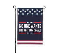 Personne ne veut se battre pour Israël. Drapeau « Libérez l'Amérique d'Israël ». Drapeau de jardin double face, décorations extérieures.