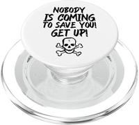 Personne ne Vient Te sauver ! Lève-toi ! (Déclaration Amusante) PopSockets PopGrip pour MagSafe