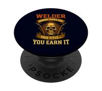 Personne ne vous donne ce titre de soudeur... Tu le mérites Skull PopSockets PopGrip Adhésif