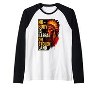 Personne n'est illégal sur Stolen Land Design Manche Raglan
