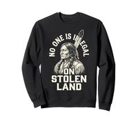 Personne n'est illégal sur Terre volée Assis Taureau Sweatshirt