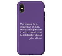 Personne Roman intolérablement Stupide Jane Austen Citation Meme Back Coque pour iPhone X/XS