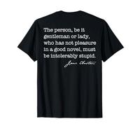Personne Roman intolérablement Stupide Jane Austen Citation Meme Back T-Shirt